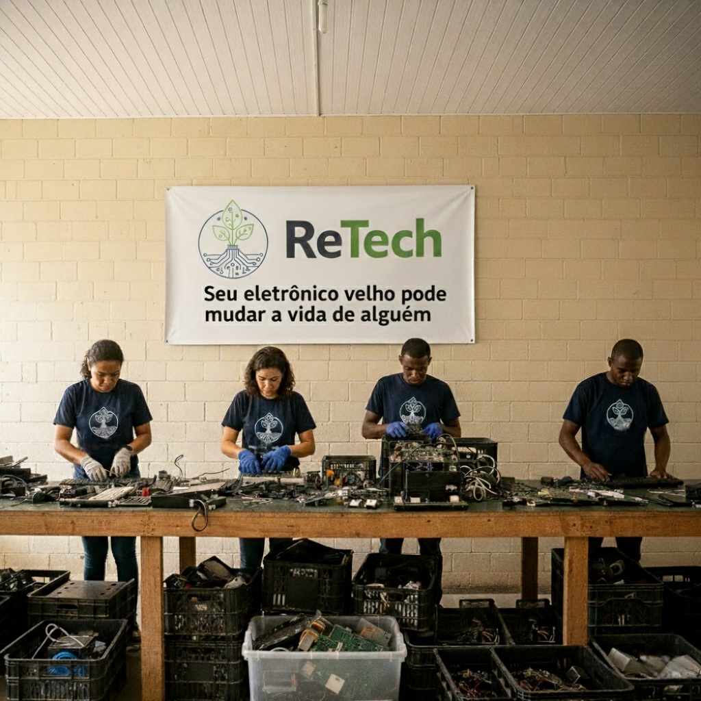 Equipamentos sendo recuperados